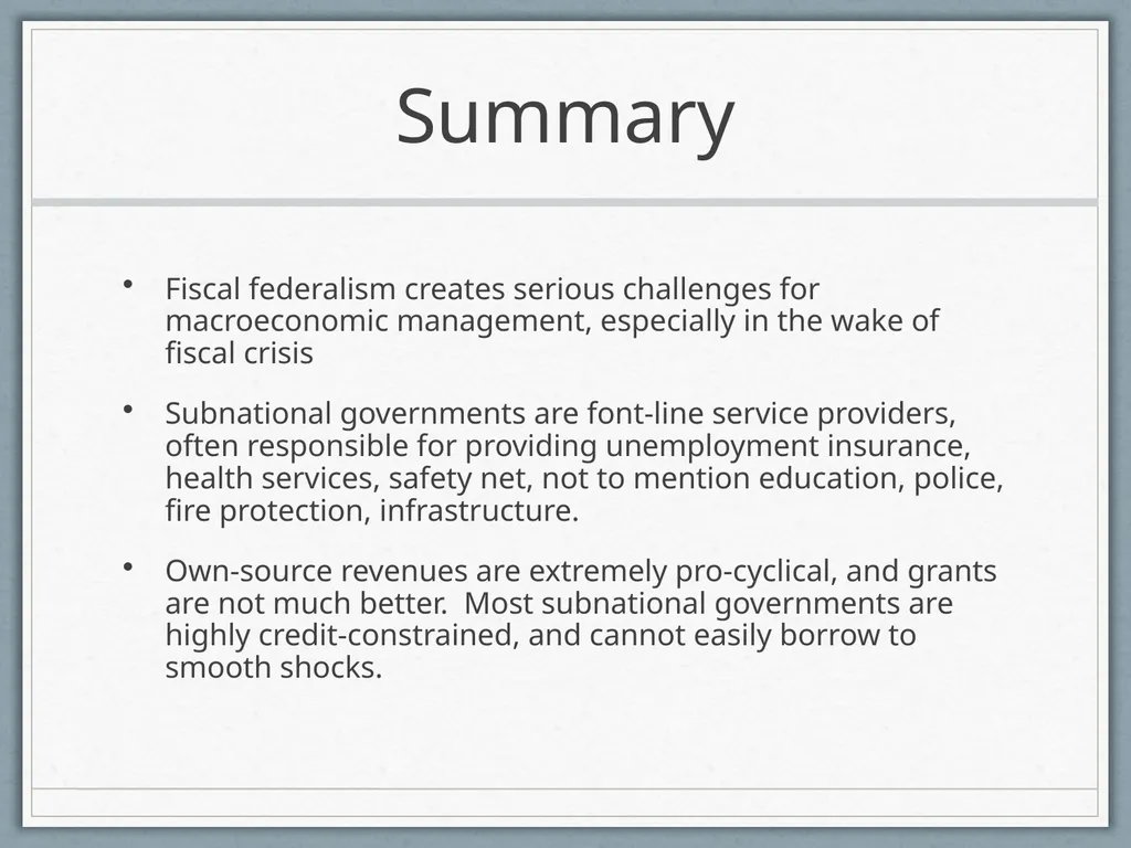 Fiscal Federalism Jonathan Rodden Stanford - slide 84 of 86