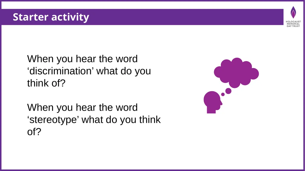 What is discrimination and how can it impact us? A - slide 2 of 10