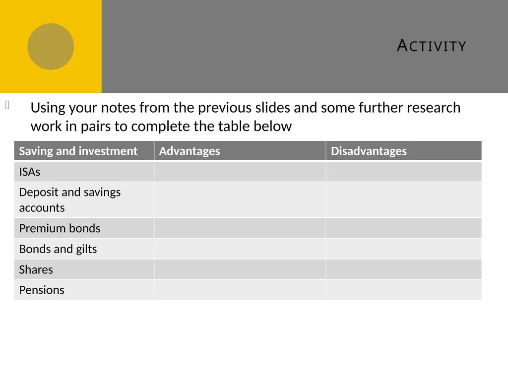 Managing personal finance A4 Managing personal - slide 17 of 23