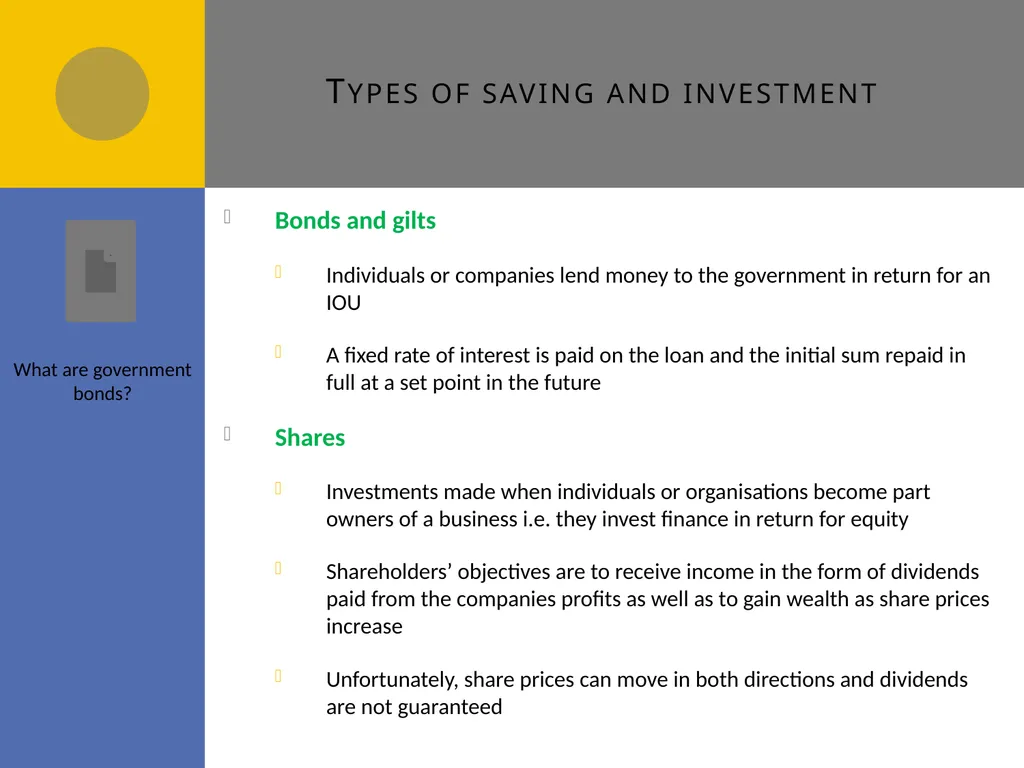Managing personal finance A4 Managing personal - slide 15 of 23