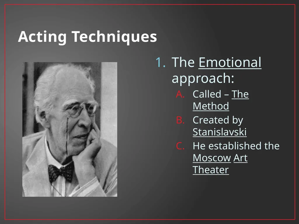 Developing A Character Fundamentals of Theatre I - slide 13 of 39
