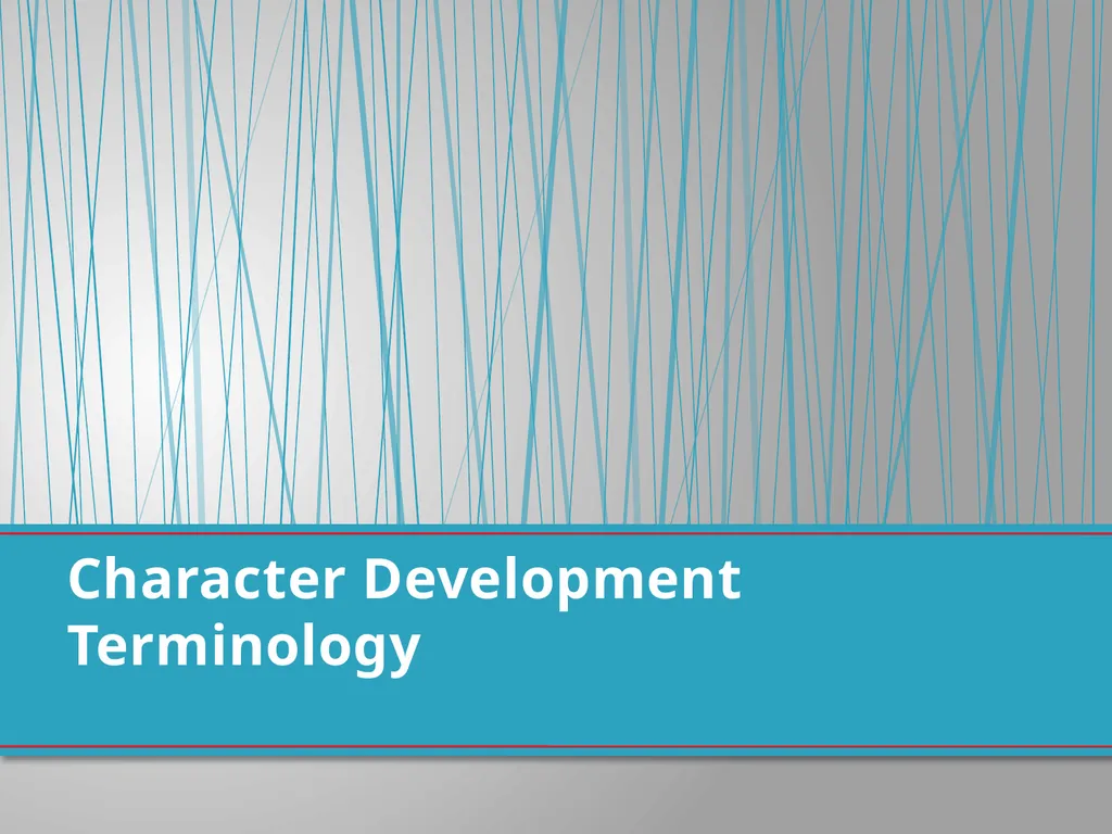 Developing A Character Fundamentals of Theatre I - slide 33 of 39