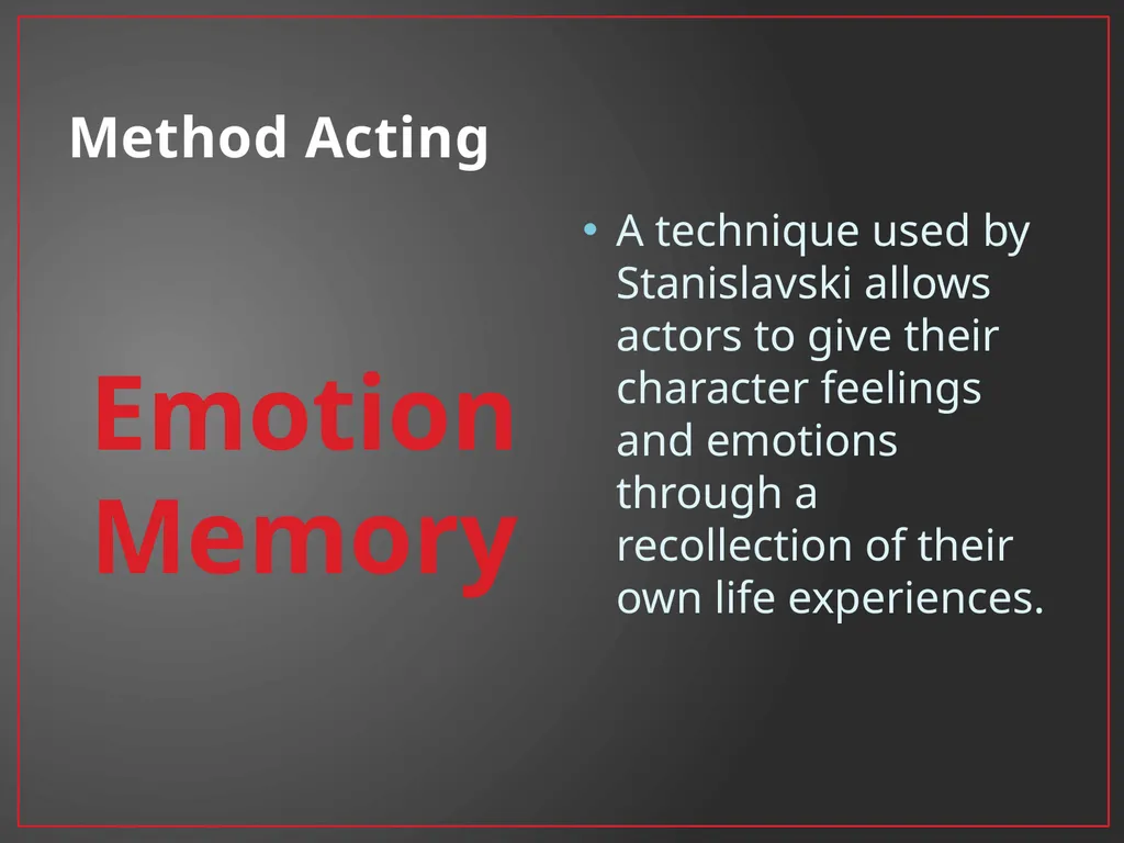 Developing A Character Fundamentals of Theatre I - slide 15 of 39