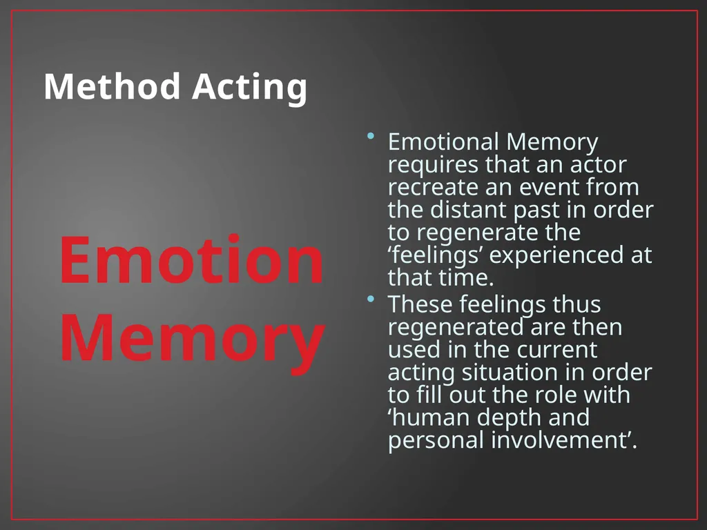 Developing A Character Fundamentals of Theatre I - slide 16 of 39