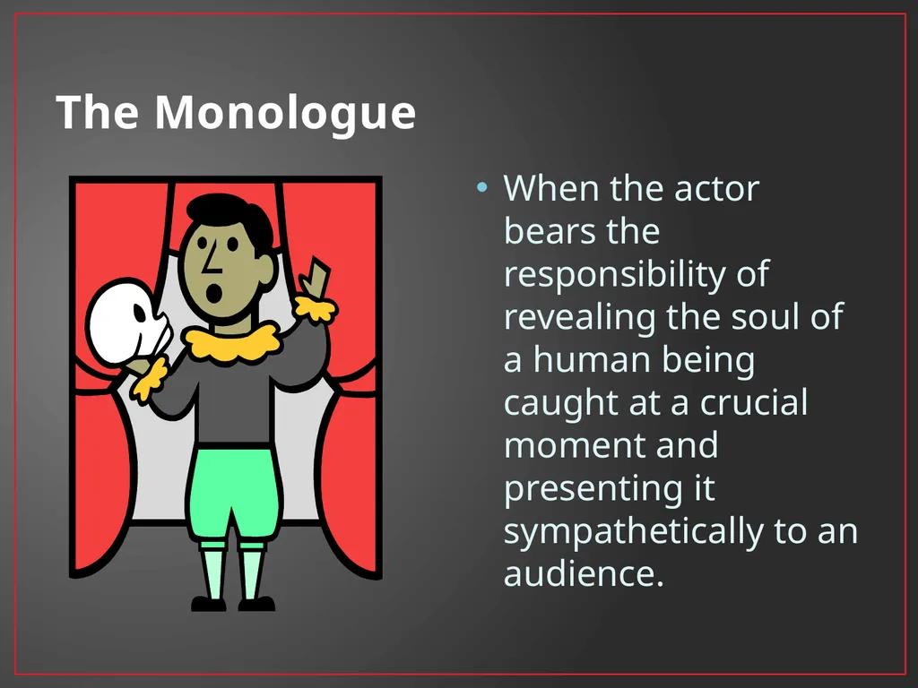 Developing A Character Fundamentals of Theatre I - slide 2 of 39