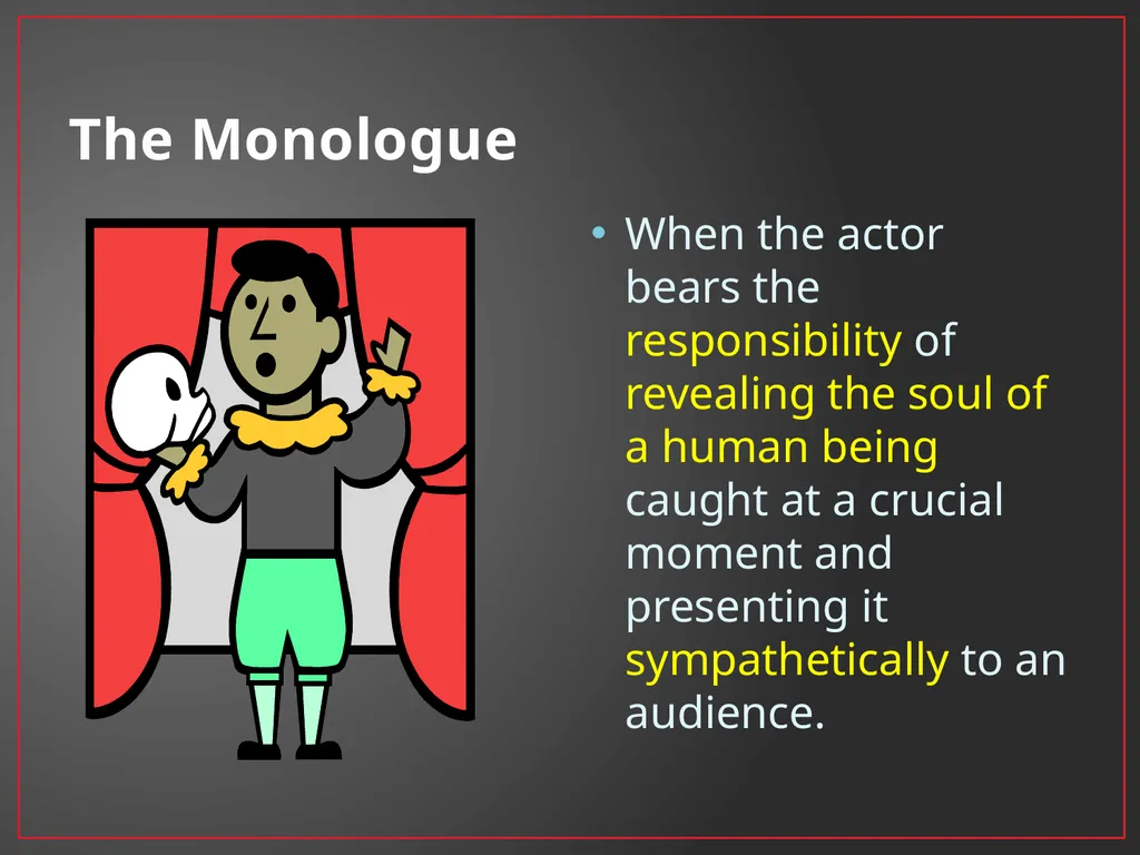 Developing A Character Fundamentals of Theatre I - slide 3 of 39
