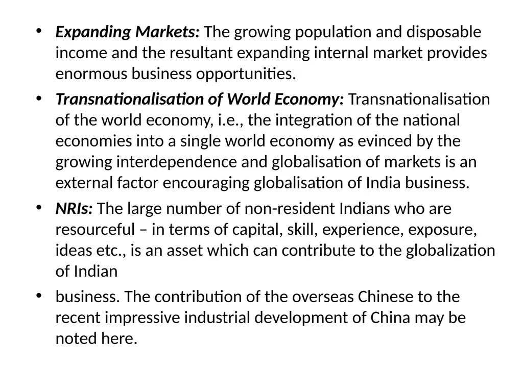 India in the Global Setting: India an Emerging - slide 29 of 43