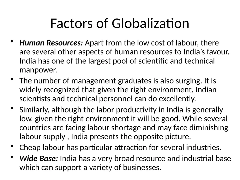 India in the Global Setting: India an Emerging - slide 27 of 43