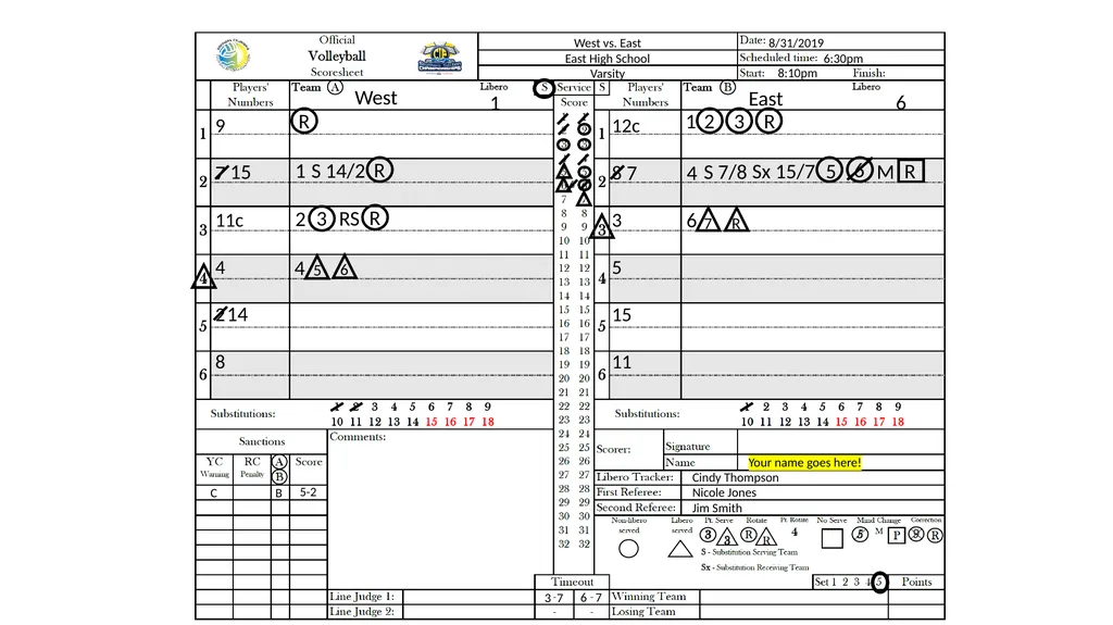SCVOA Scoring Tutorial 2019 Materials Scoresheet - slide 39 of 69