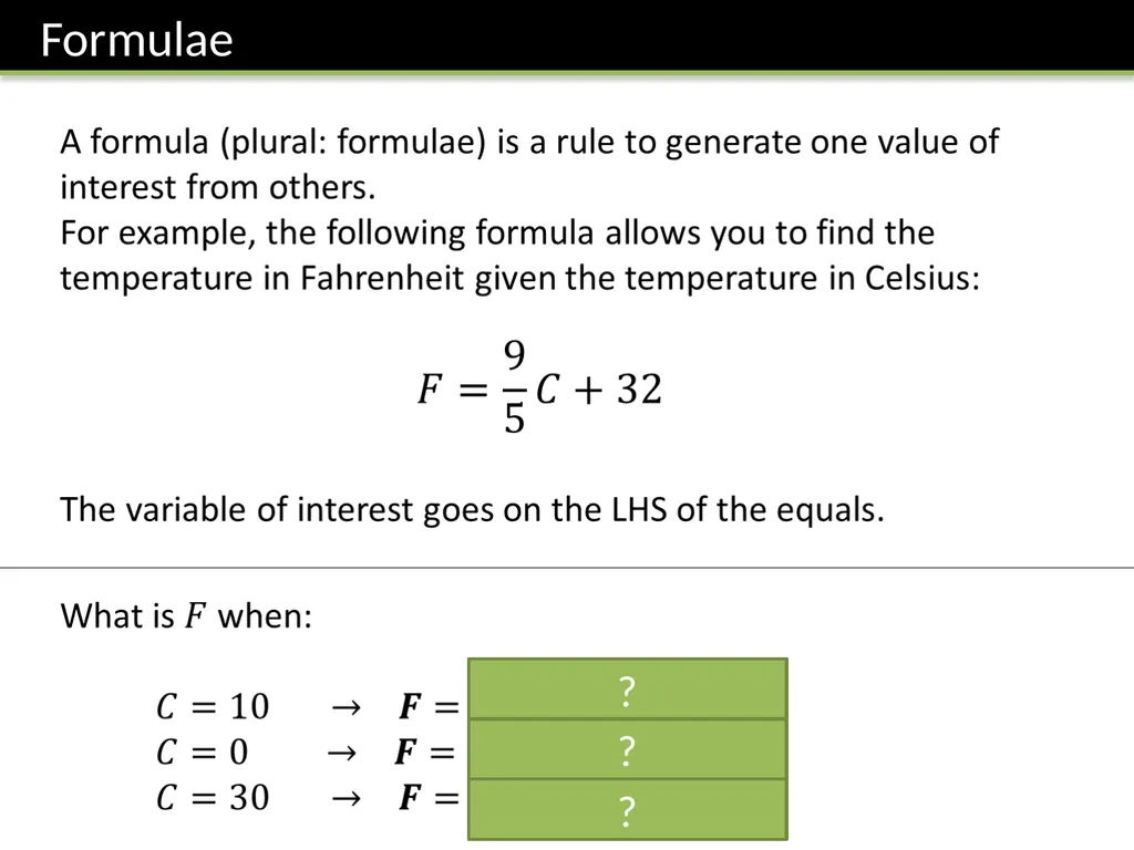 Year 7 Algebraic Expressions Dr J Frost - slide 19 of 27