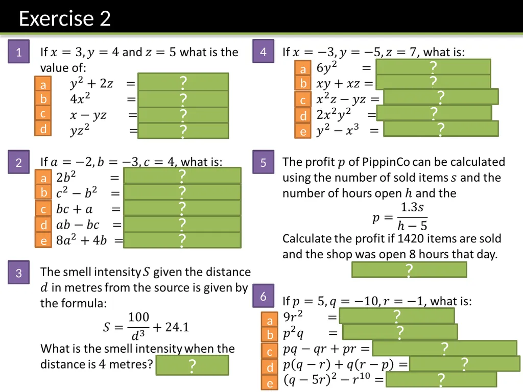 Year 7 Algebraic Expressions Dr J Frost - slide 20 of 27