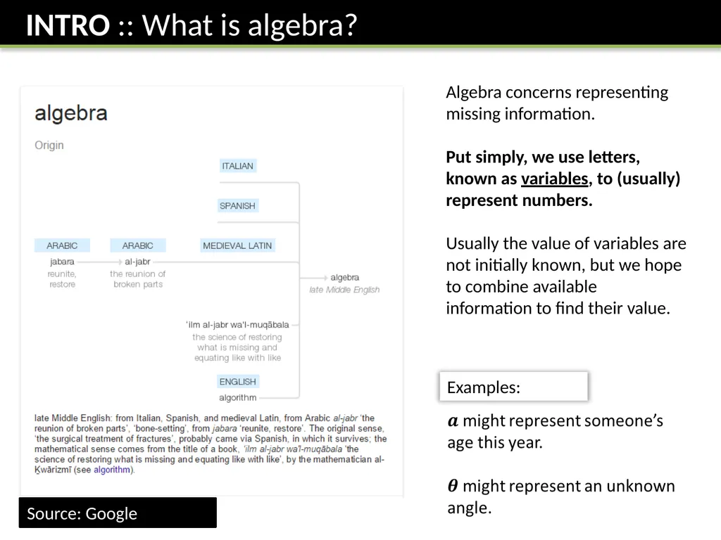 Year 7 Algebraic Expressions Dr J Frost - slide 2 of 27