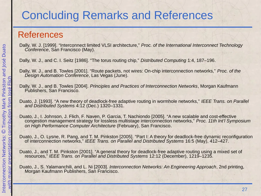 Excerpt from Interconnection Networks Computer - slide 27 of 30