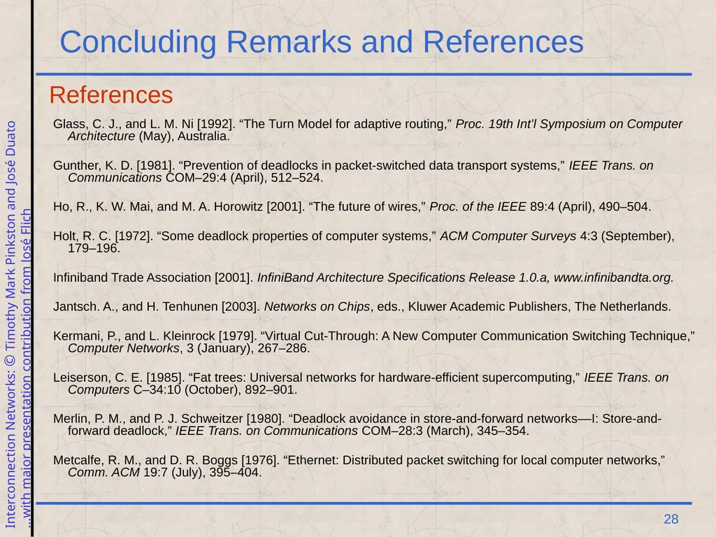 Excerpt from Interconnection Networks Computer - slide 28 of 30