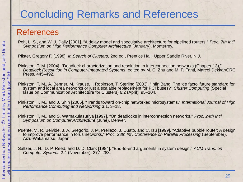 Excerpt from Interconnection Networks Computer - slide 29 of 30