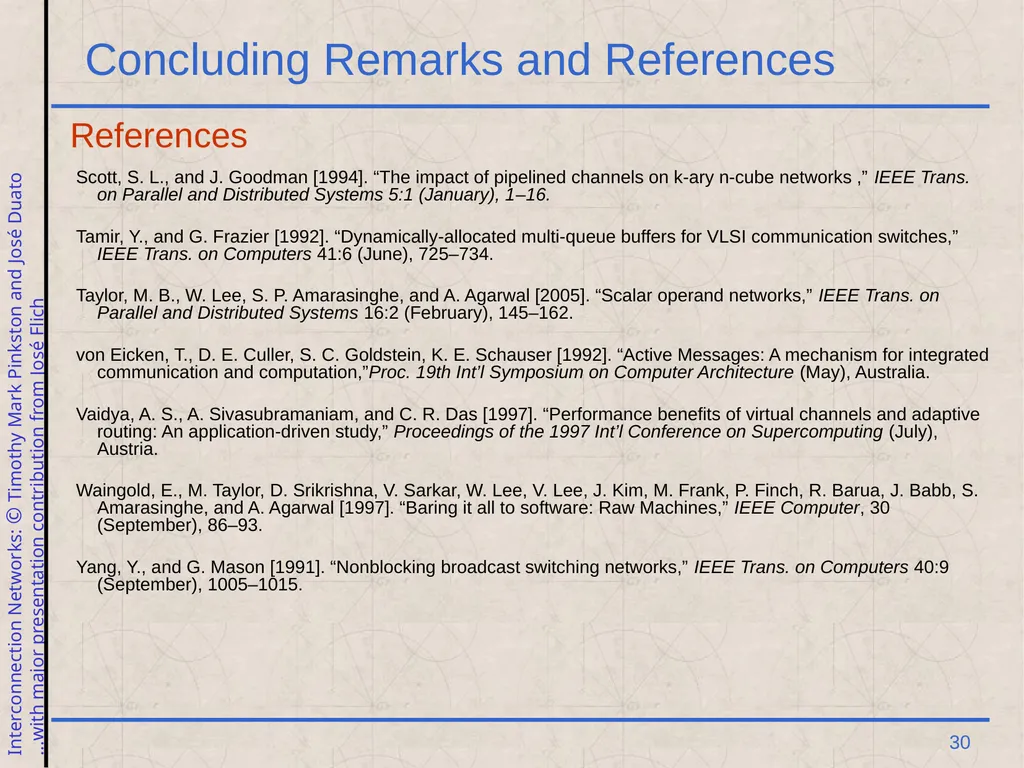 Excerpt from Interconnection Networks Computer - slide 30 of 30