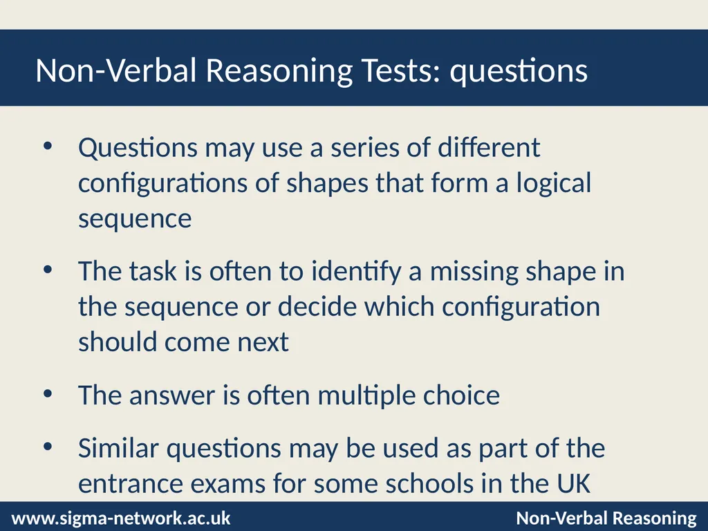Non-Verbal Reasoning Tests © Laura Hooke, - slide 7 of 25