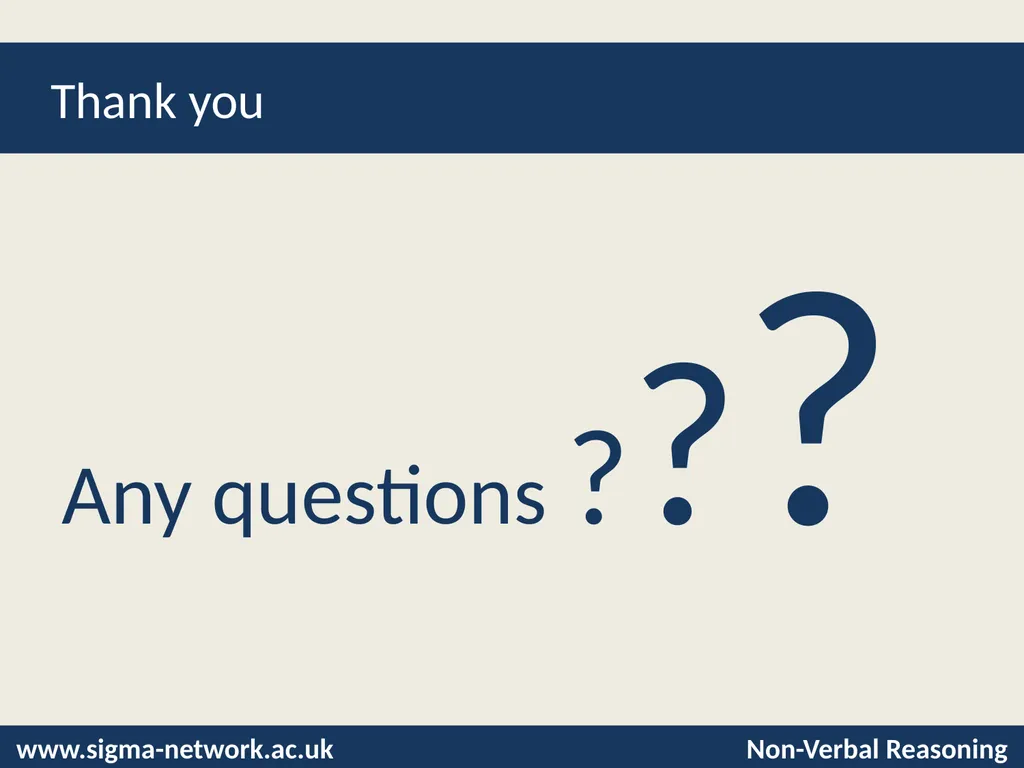 Non-Verbal Reasoning Tests © Laura Hooke, - slide 25 of 25
