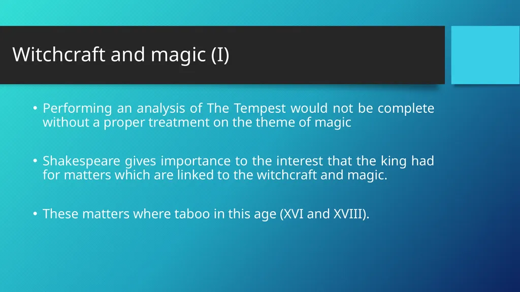 HISTORICAL CONTEXT THE TEMPEST William Shakespeare - slide 7 of 12