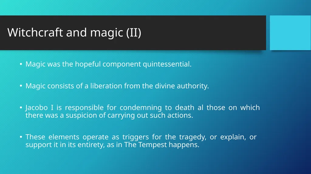 HISTORICAL CONTEXT THE TEMPEST William Shakespeare - slide 8 of 12