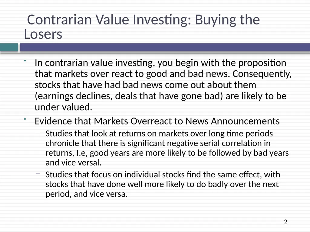 Value Investing: The Contrarians Aswath Damodaran - slide 2 of 11