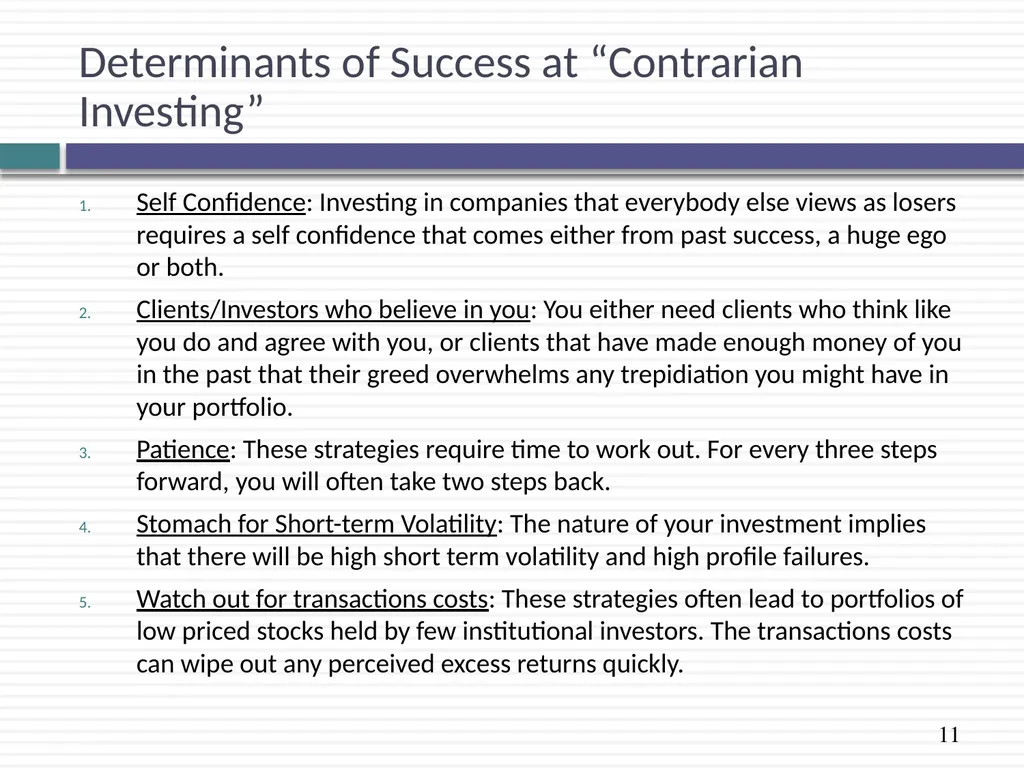 Value Investing: The Contrarians Aswath Damodaran - slide 11 of 11