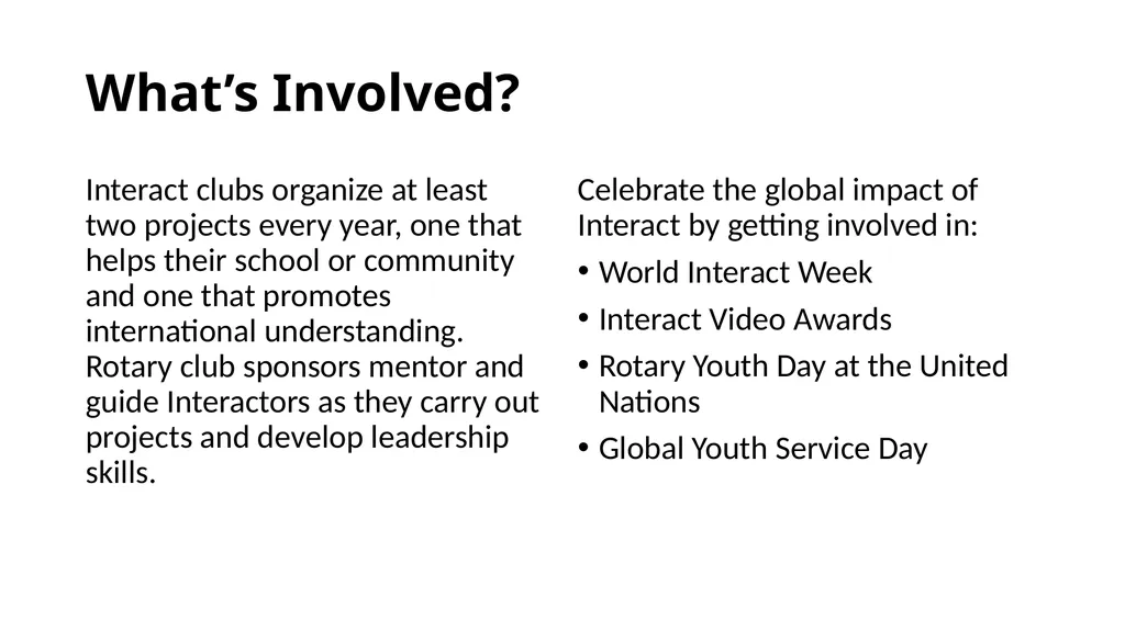 What is Interact Interact clubs bring together - slide 6 of 10