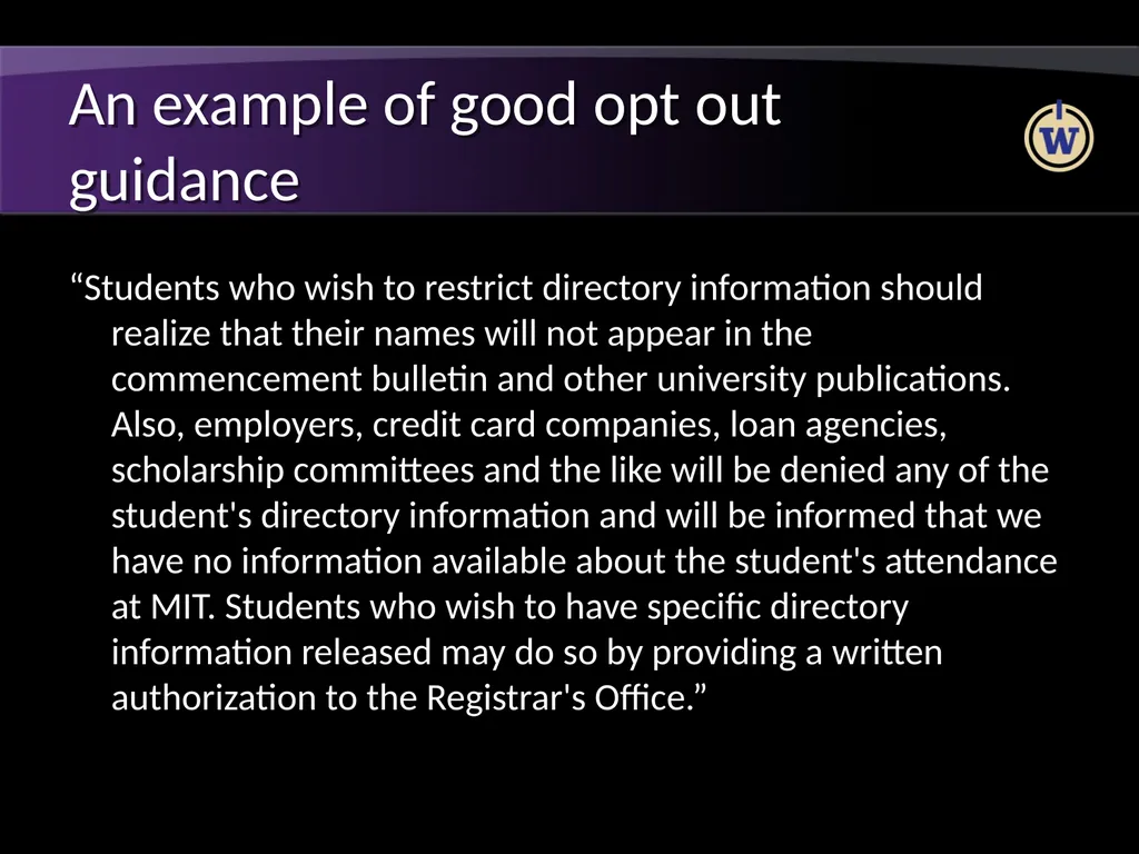 FERPA and Active Directory Brian Arkills Software - slide 26 of 35
