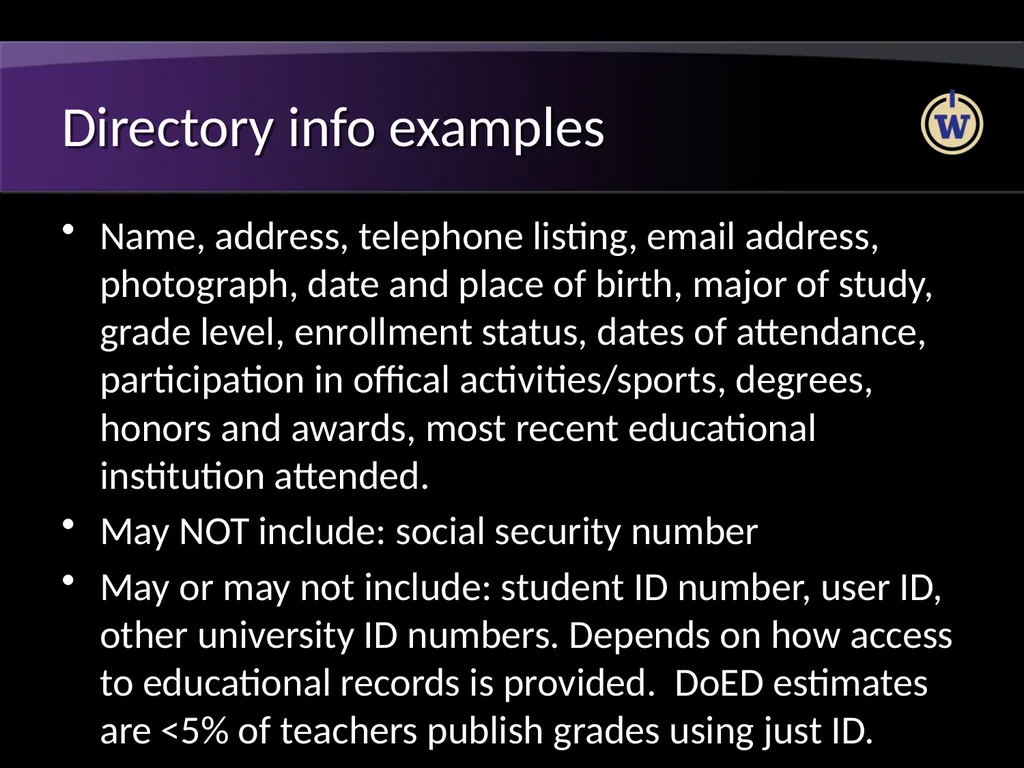 FERPA and Active Directory Brian Arkills Software - slide 18 of 35