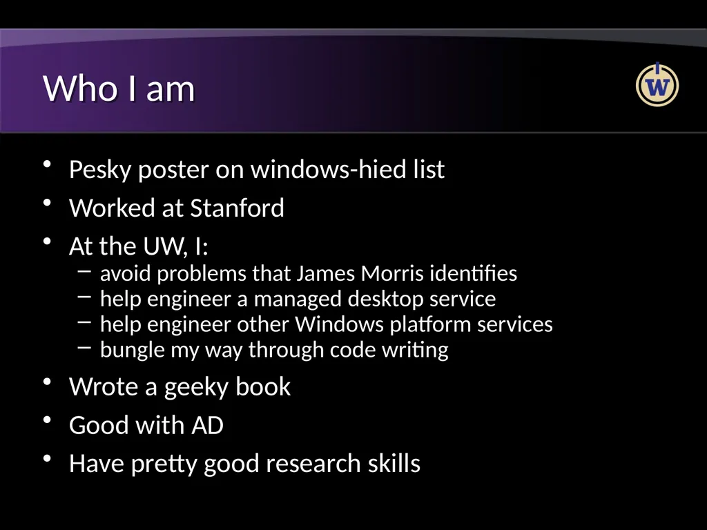 FERPA and Active Directory Brian Arkills Software - slide 3 of 35