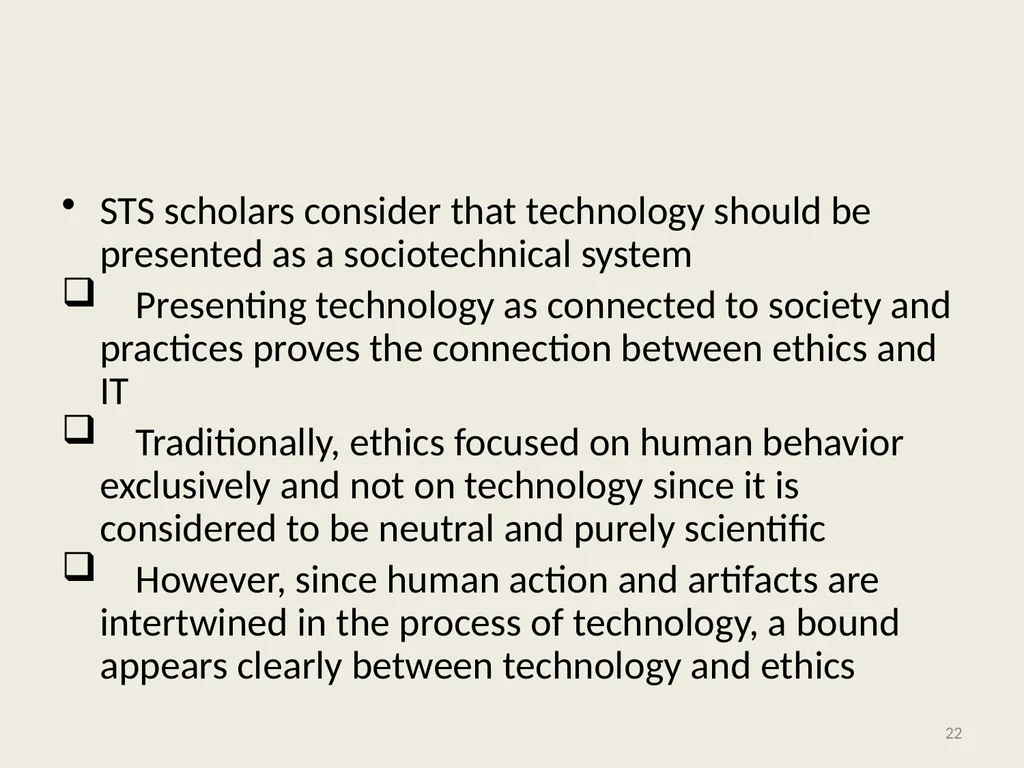 Computer Ethics and Society 1 Chapter 1: - slide 22 of 34