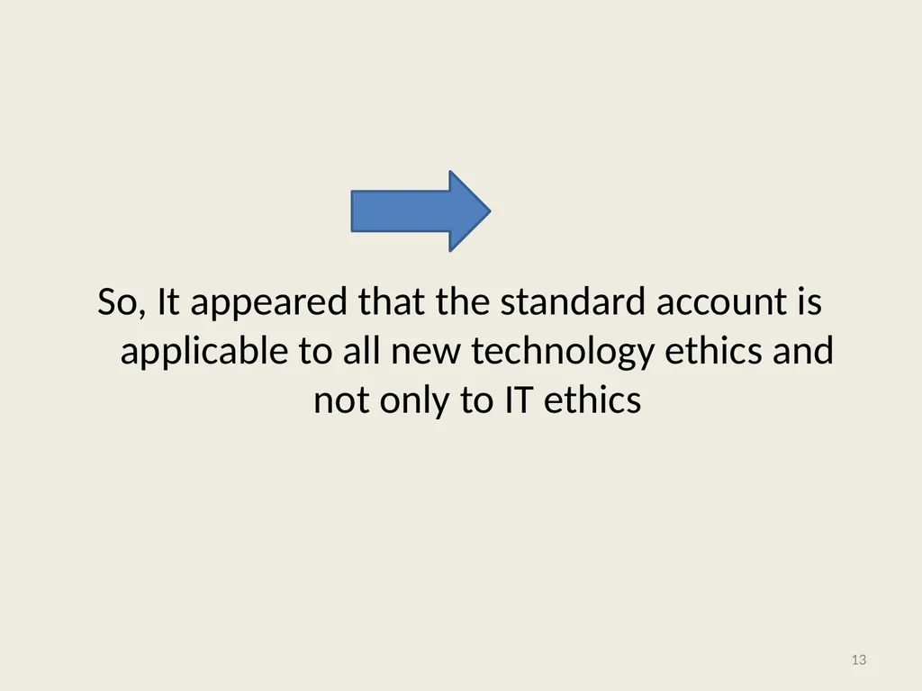 Computer Ethics and Society 1 Chapter 1: - slide 13 of 34