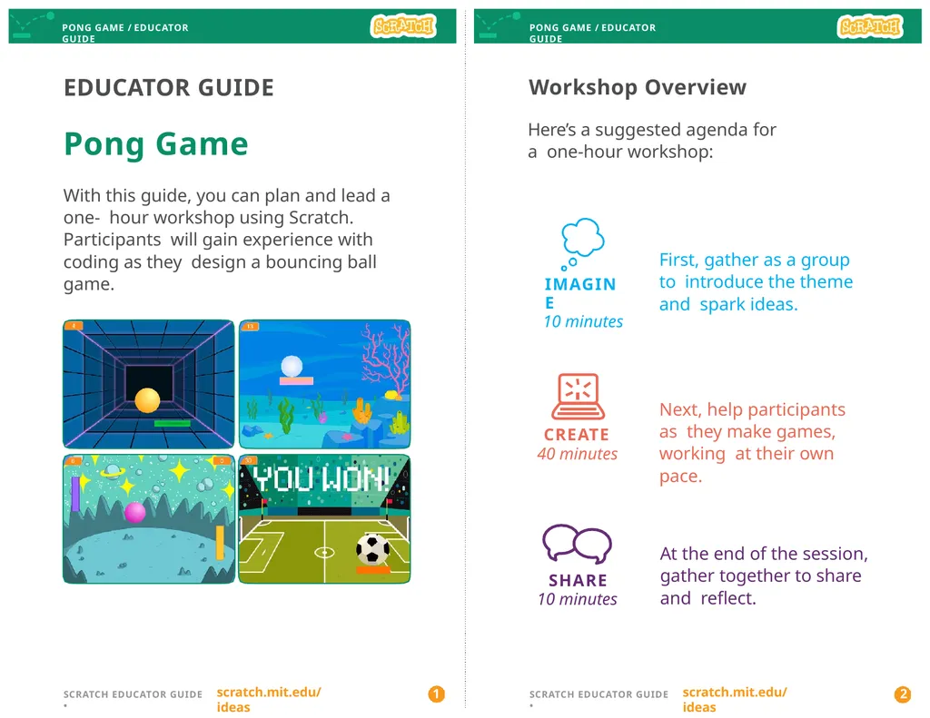 PONG GAME / EDUCATOR GUIDE PONG GAME / EDUCATOR - slide 1 of 4