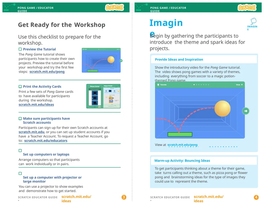 PONG GAME / EDUCATOR GUIDE PONG GAME / EDUCATOR - slide 2 of 4