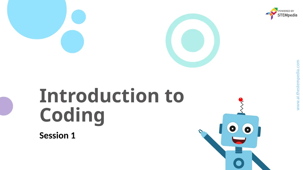 Session 1 Introduction to Coding What is a - slide 1 of 23
