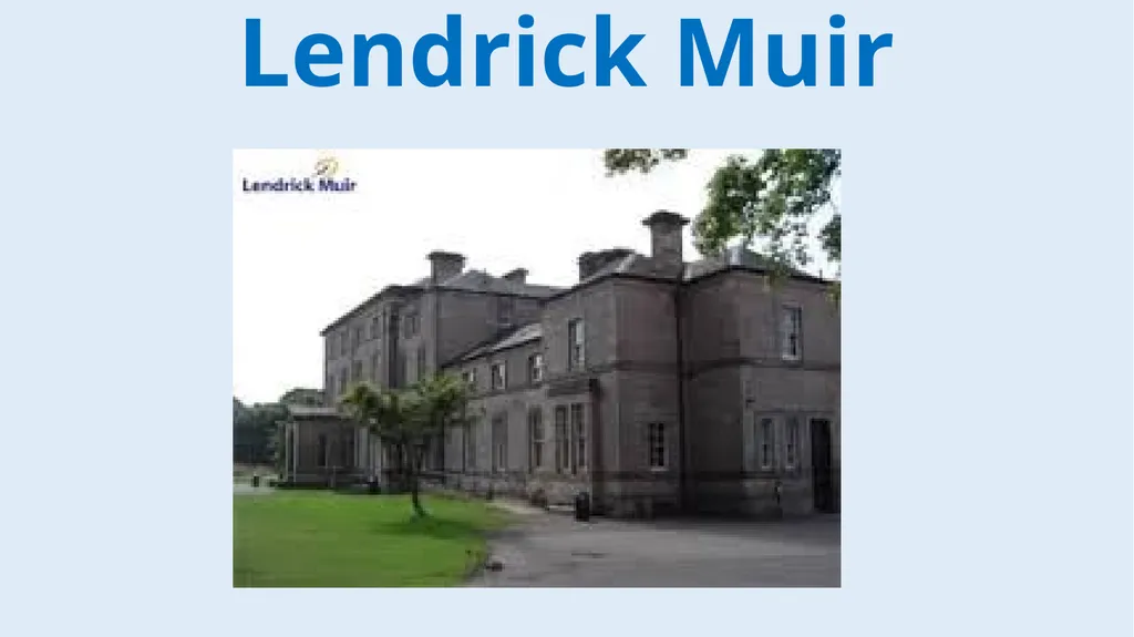 Lendrick Muir Wednesday 22nd April – Friday 24th - slide 1 of 18