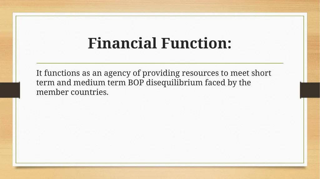 Function of the IMF Function of the IMF The - slide 4 of 6
