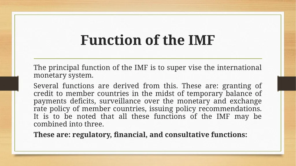 Function of the IMF Function of the IMF The - slide 2 of 6