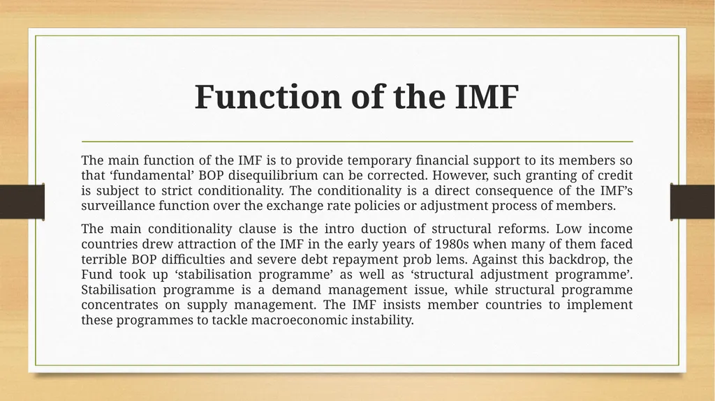 Function of the IMF Function of the IMF The - slide 6 of 6