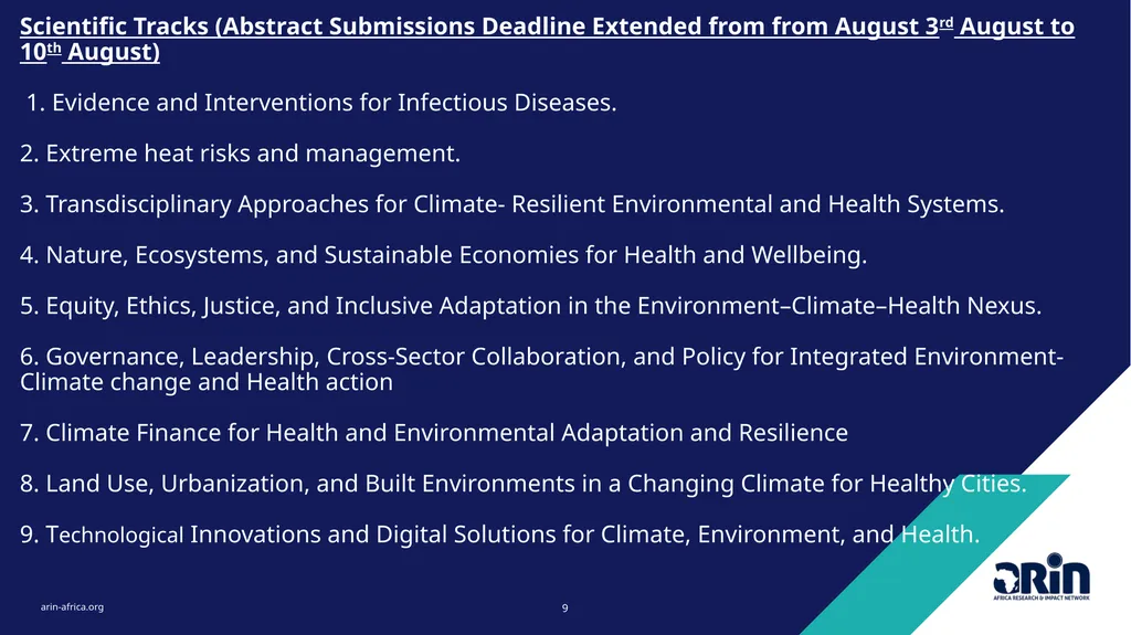 Pan-African Conference on Environment, Climate - slide 9 of 14