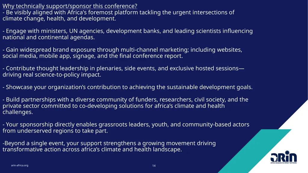 Pan-African Conference on Environment, Climate - slide 14 of 14