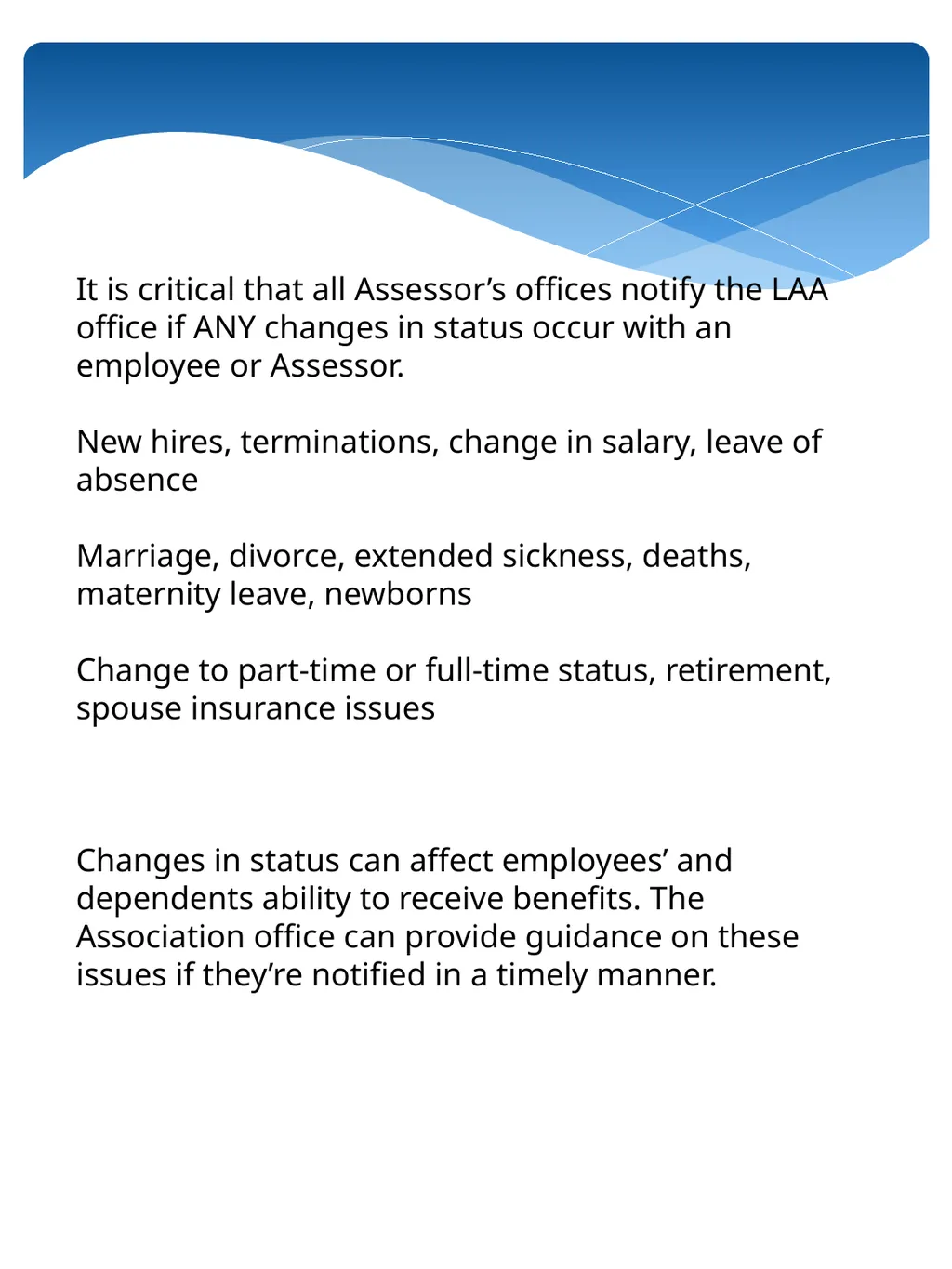 Assessors Association Website: - slide 2 of 11