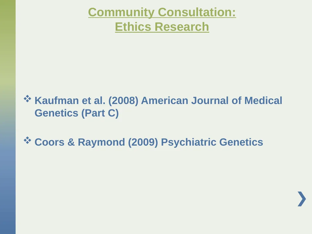 Genetic Research with Children Affected by - slide 12 of 49