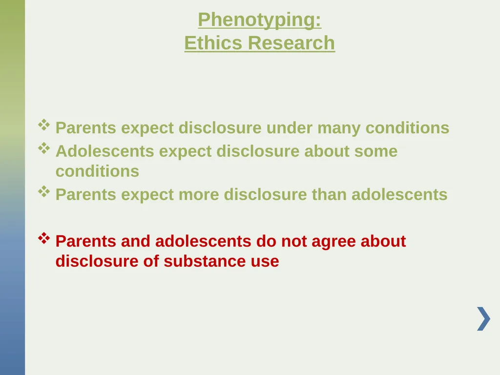 Genetic Research with Children Affected by - slide 27 of 49