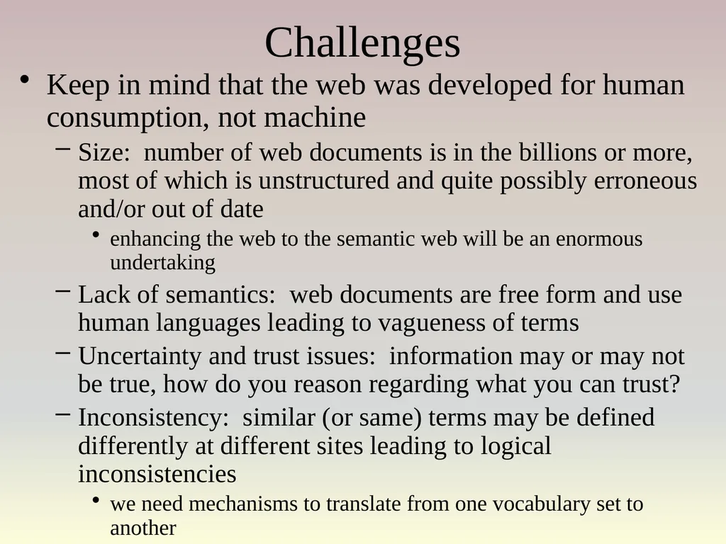 The Semantic Web Asset: the web stores a large - slide 2 of 56