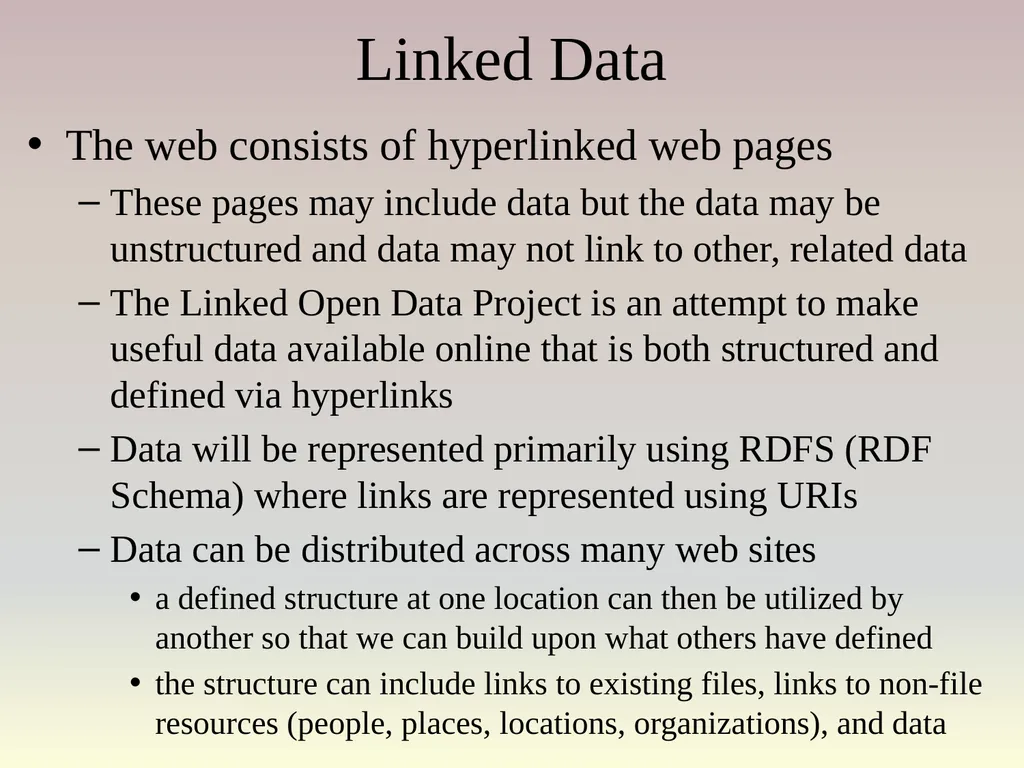 The Semantic Web Asset: the web stores a large - slide 3 of 56