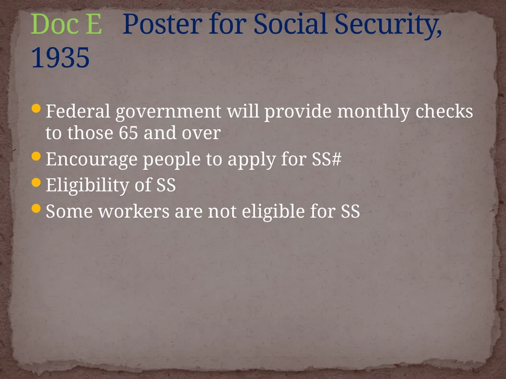 NEW DEAL DBQ Historical Thinking Skills: - slide 41 of 101