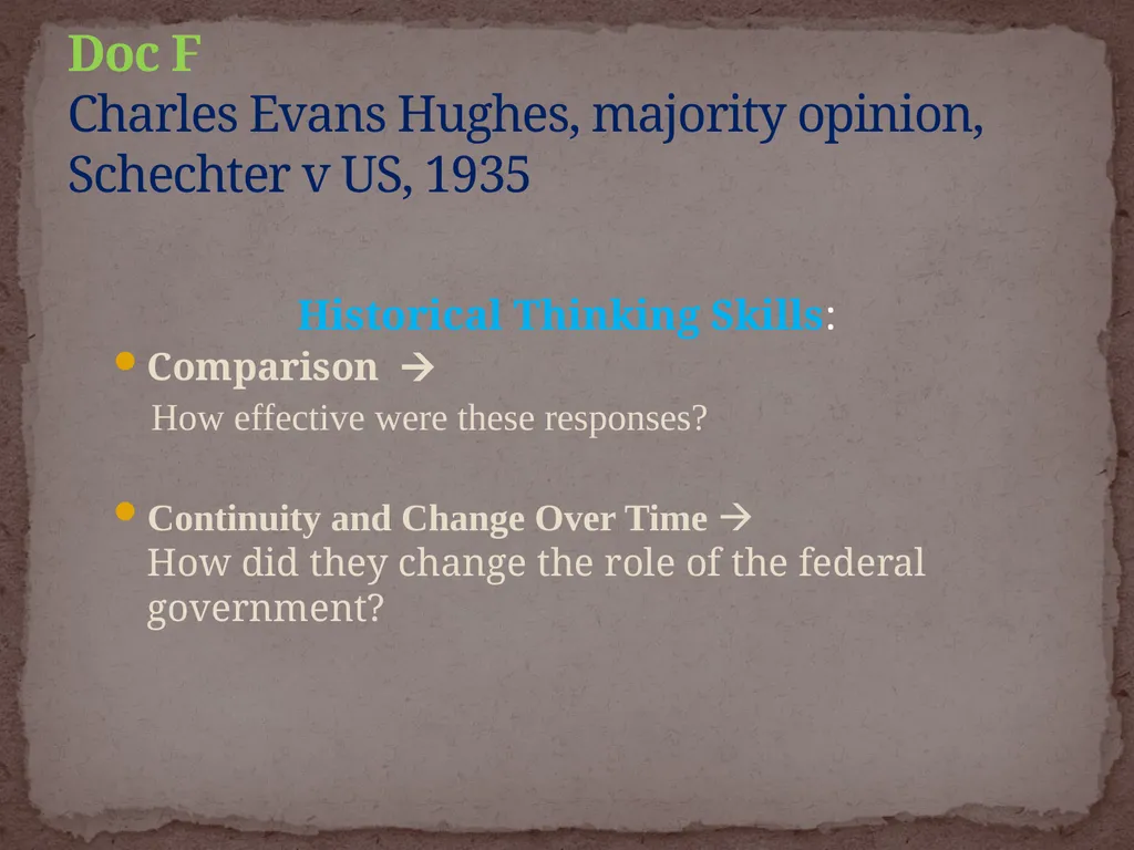NEW DEAL DBQ Historical Thinking Skills: - slide 54 of 101