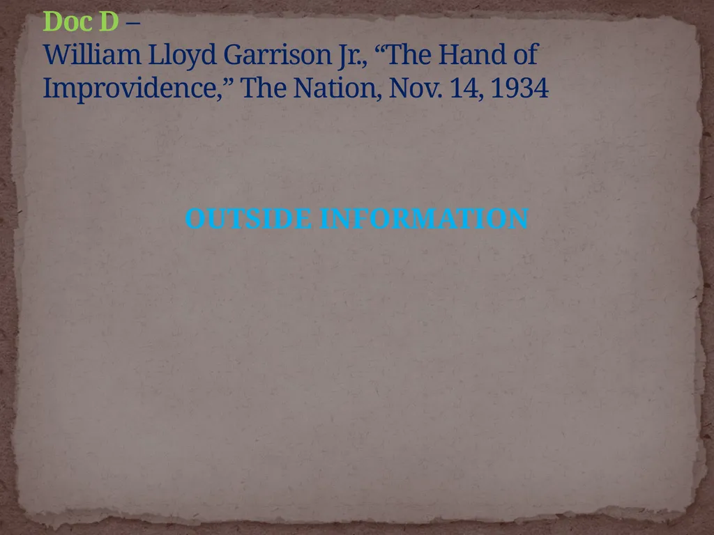 NEW DEAL DBQ Historical Thinking Skills: - slide 38 of 101