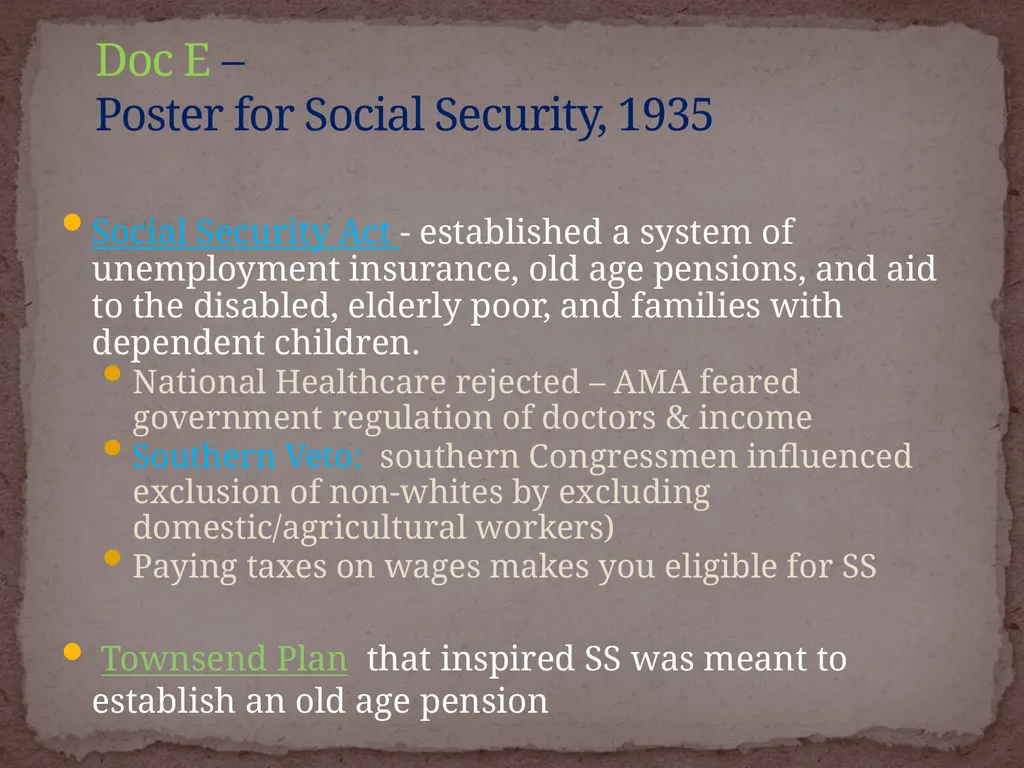 NEW DEAL DBQ Historical Thinking Skills: - slide 47 of 101